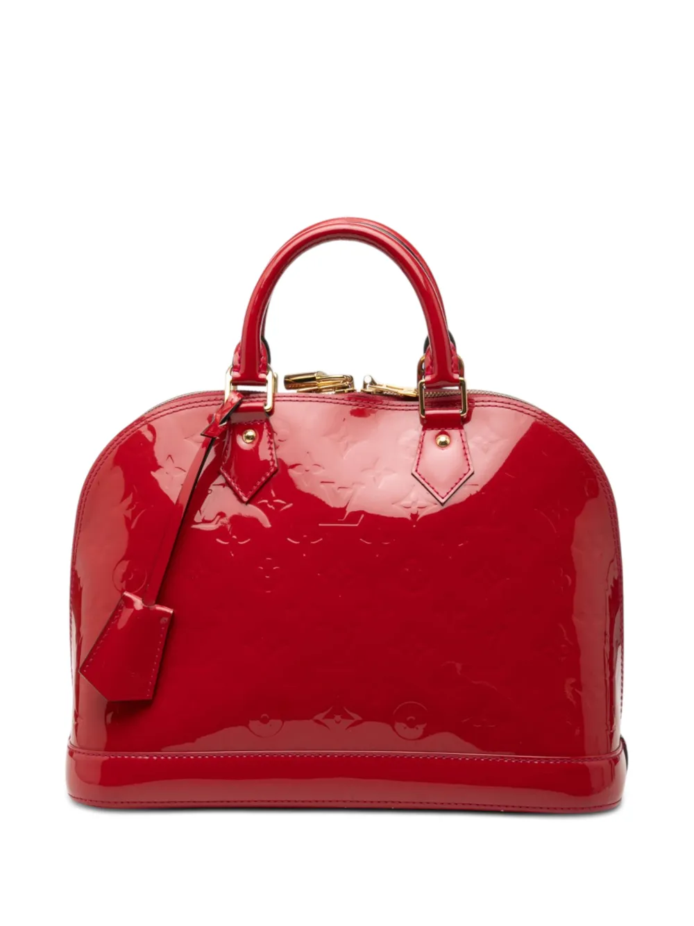 Louis Vuitton Pre-Owned Borsa a mano Alma PM in pelle Vernis con monogramma 2014 - Rosso
