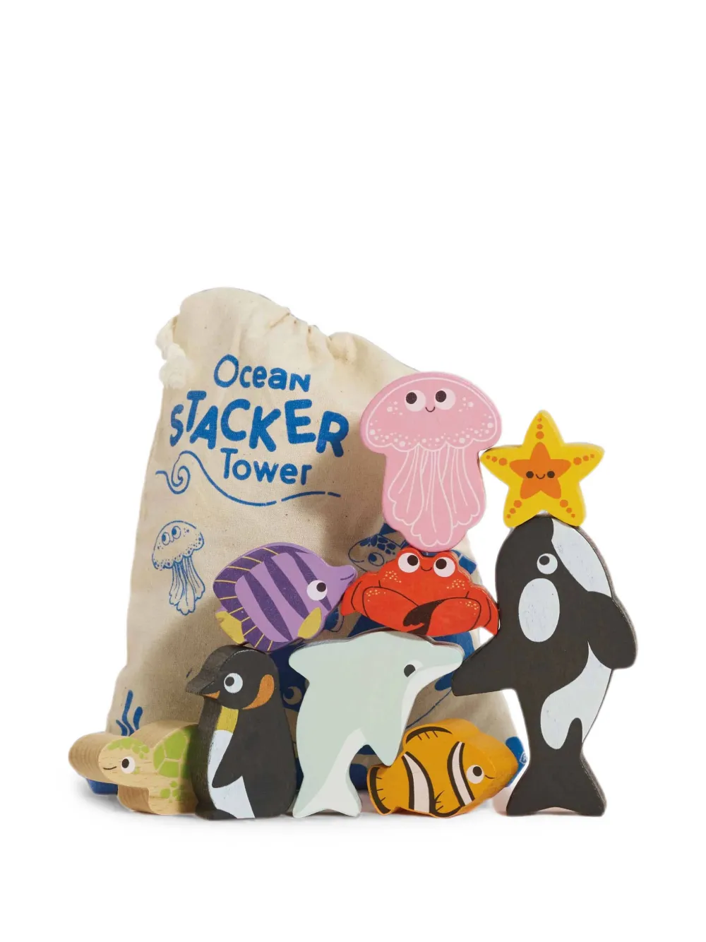Le Toy Van Ocean Stacker wooden toy - Nude