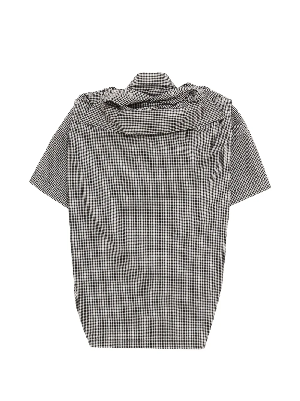Maison MIHARA YASUHIRO Gelaagd overhemd met gingham-ruit Zwart