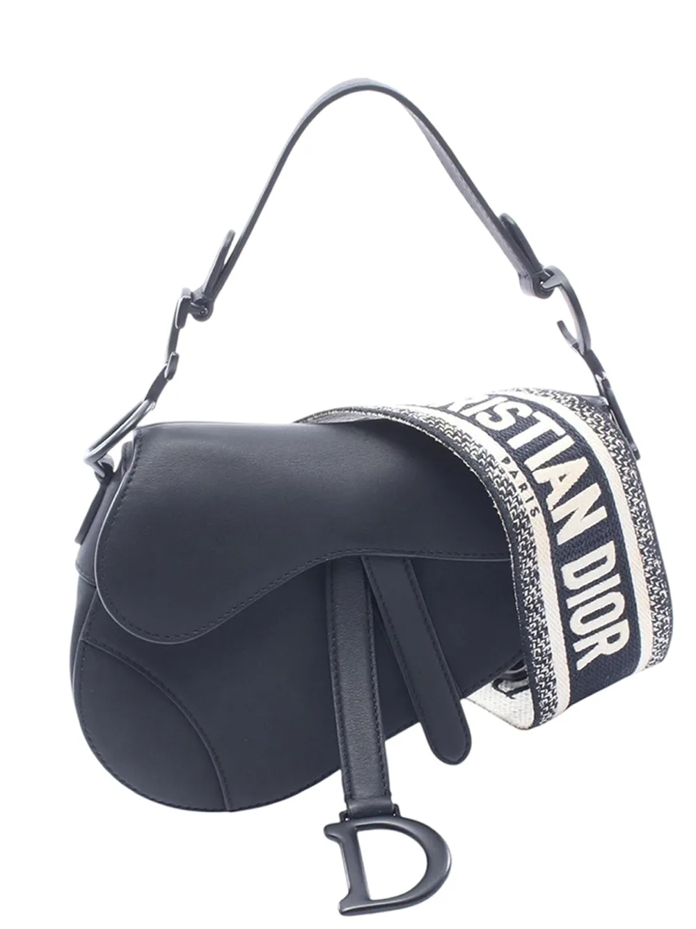 Christian Dior Pre-Owned Borsa a tracolla Saddle mini in pelle 2010-2026 - Nero