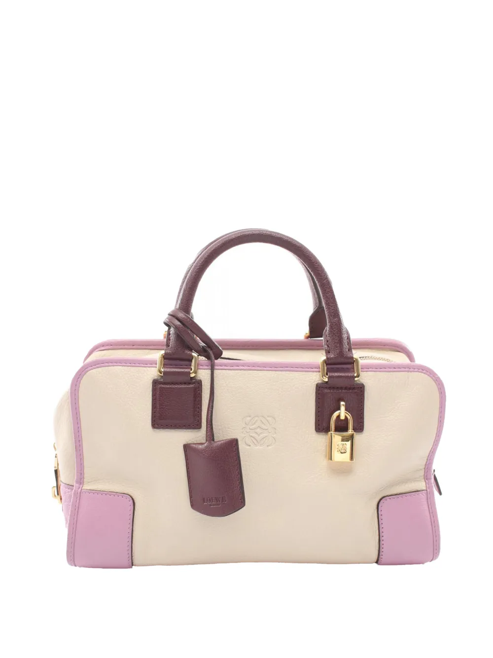 Loewe Pre-Owned Borsa a mano Amazona 28 in pelle di capra tricolore 2010-2026 - Toni neutri