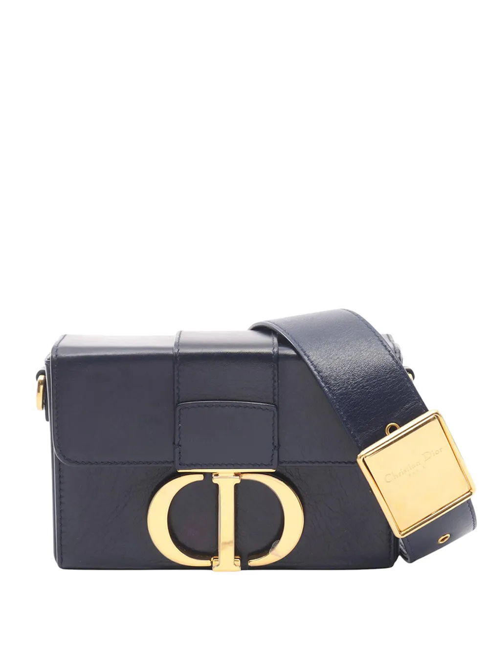 Christian Dior Pre-Owned 2021-2026 Leather 30 Montaigne Box Bag crossbody bag - Blue