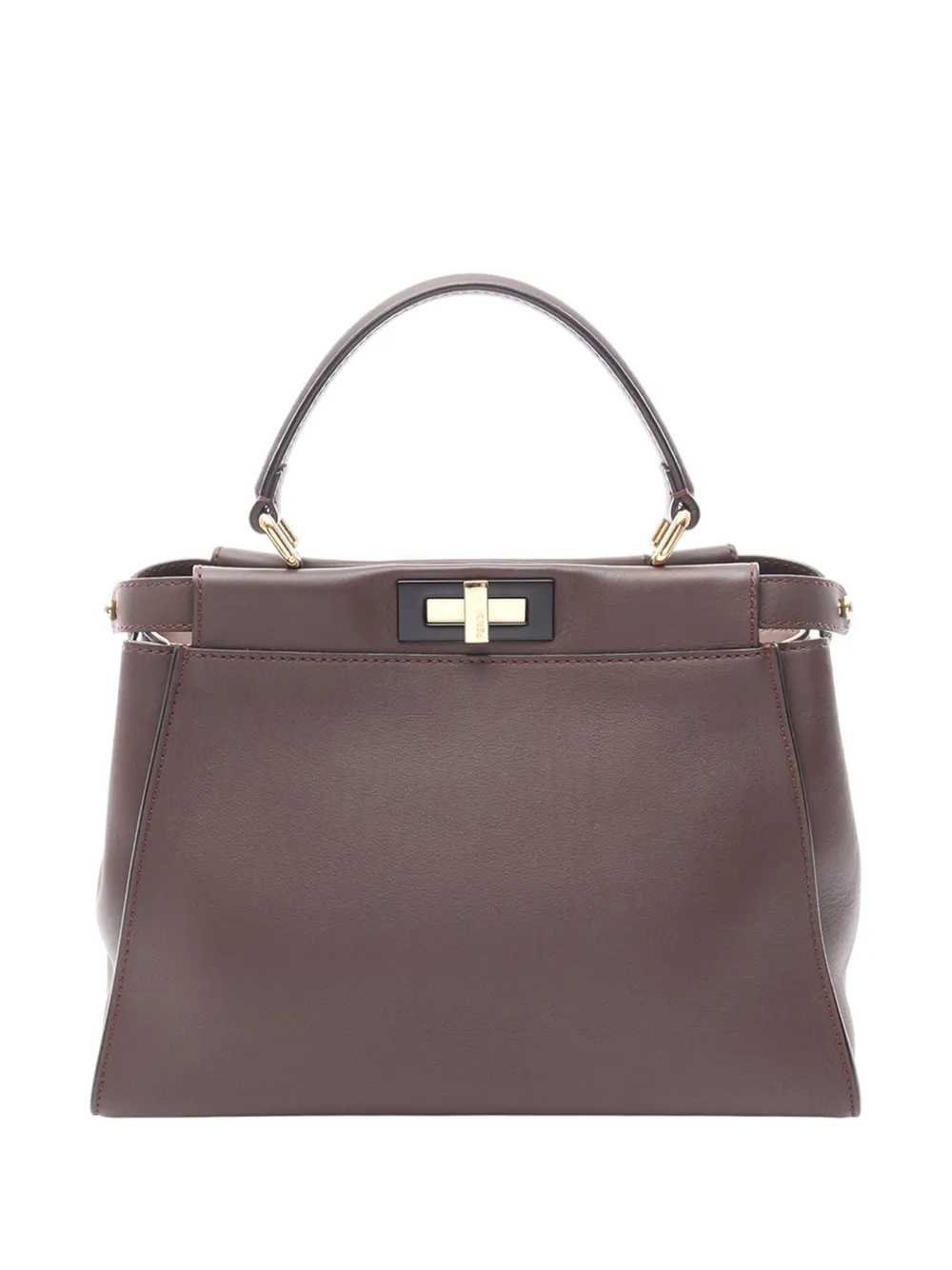 Fendi Pre-Owned Borsa a mano Peekaboo in pelle 2010-2026 - Marrone
