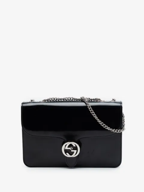 Gucci Pre-Owned 2016-2026 Medium Patent Interlocking G crossbody bag