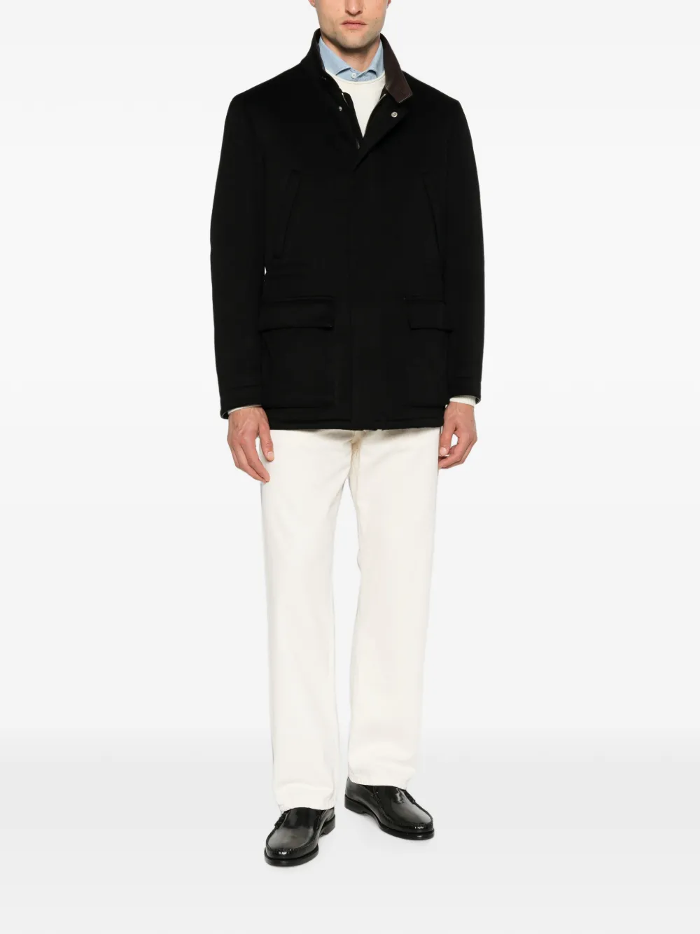 Lardini Waterbestendig shirtjack Zwart