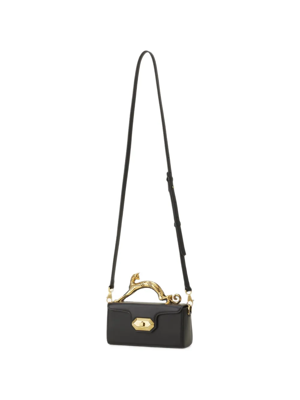Lanvin Pencil Cat leren mini-tas Zwart