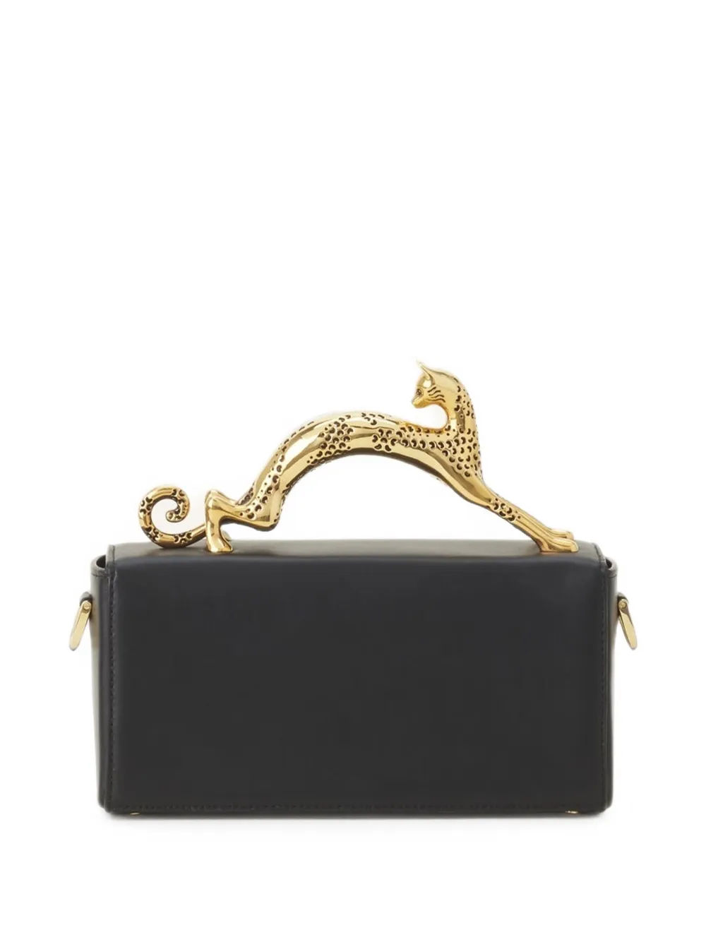 Lanvin Pencil Cat leren mini-tas Zwart