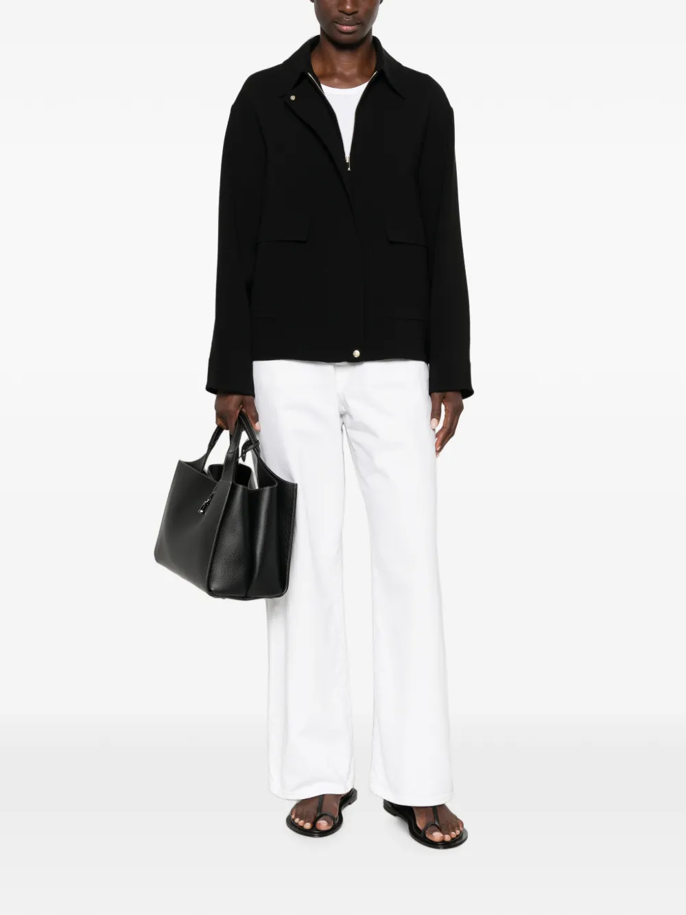 Max Mara Jack met klepzak Zwart