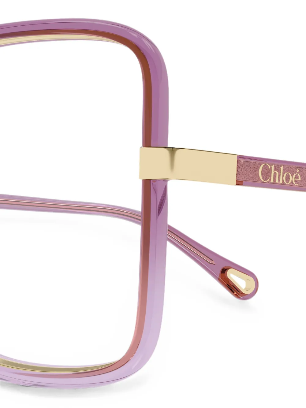 Chloé Eyewear Bril met vierkant montuur Paars