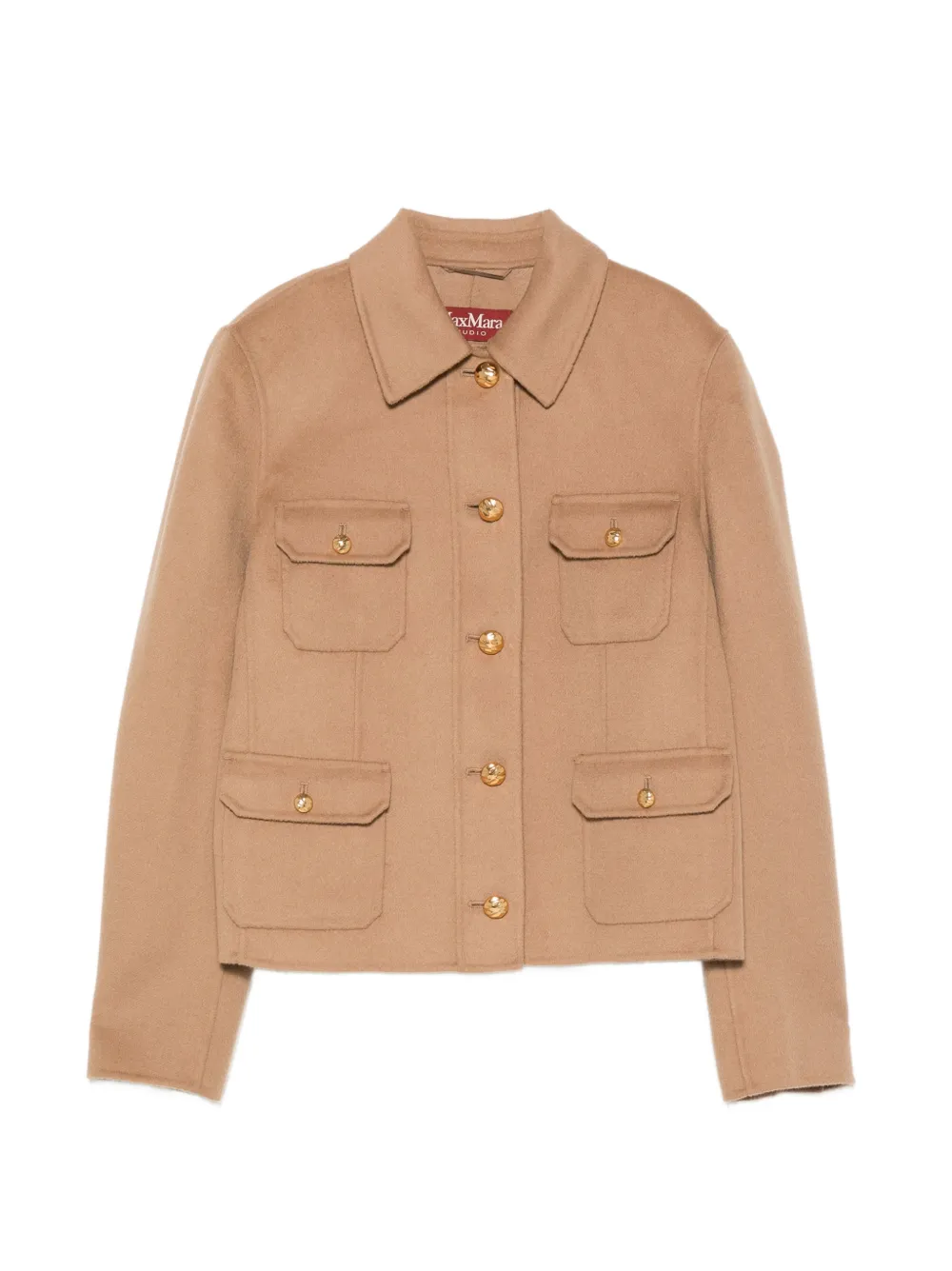 Max Mara button-up utility jacket - Nude