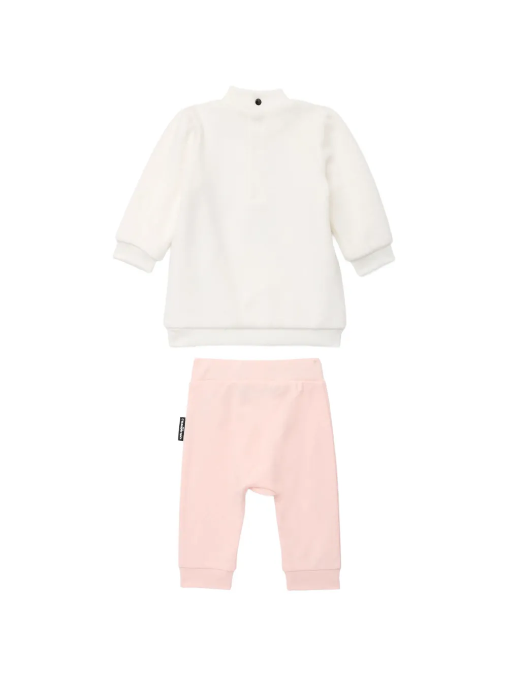 Karl Lagerfeld Kids Jurk en legging met Ikon Choupette-borduurwerk Wit