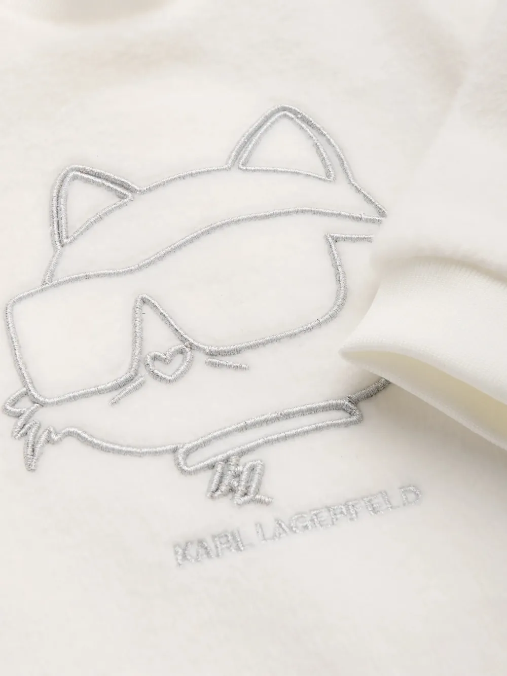 Karl Lagerfeld Kids Jurk en legging met Ikon Choupette-borduurwerk Wit