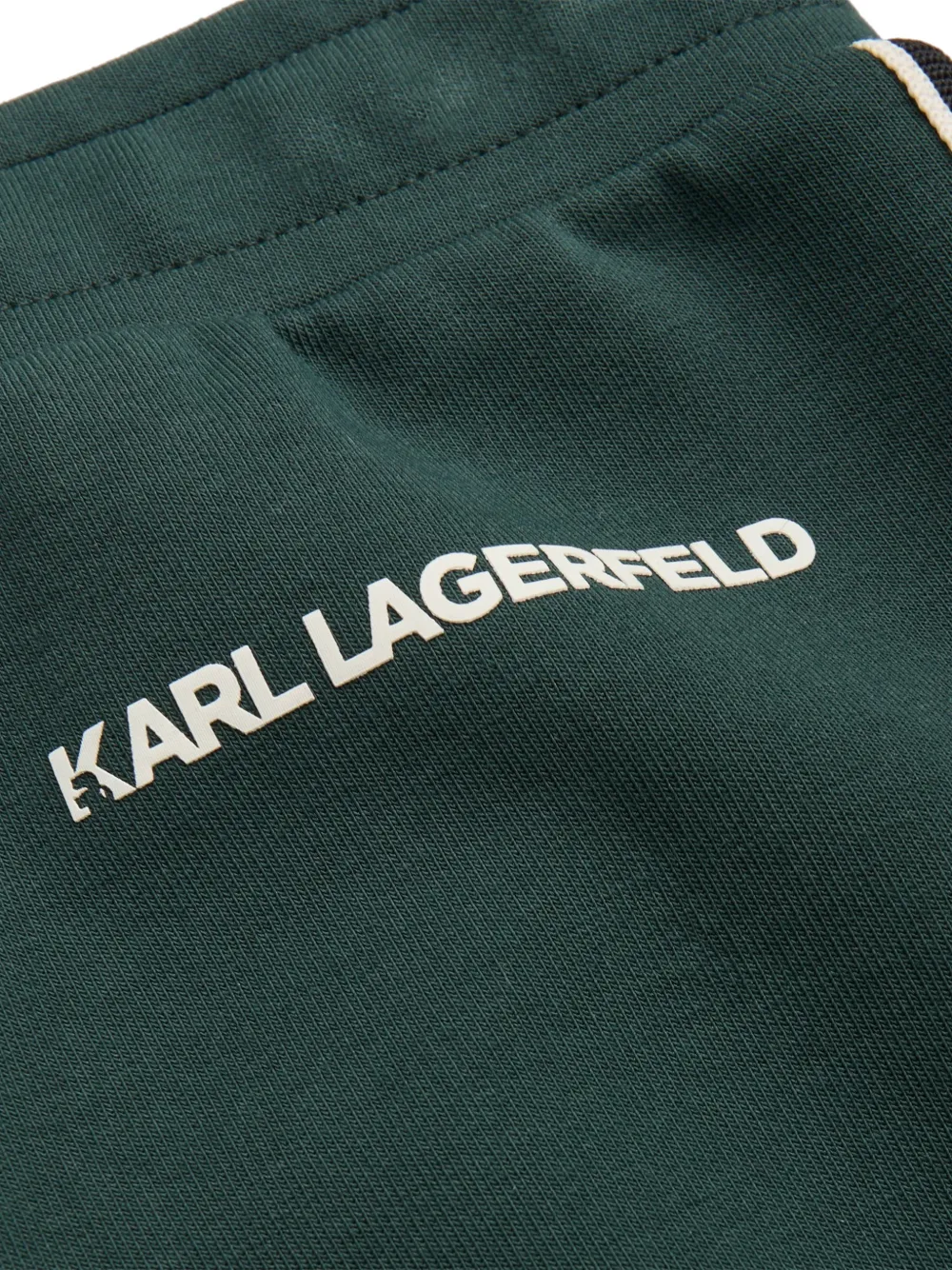 Karl Lagerfeld Kids logo-tape track pants Groen