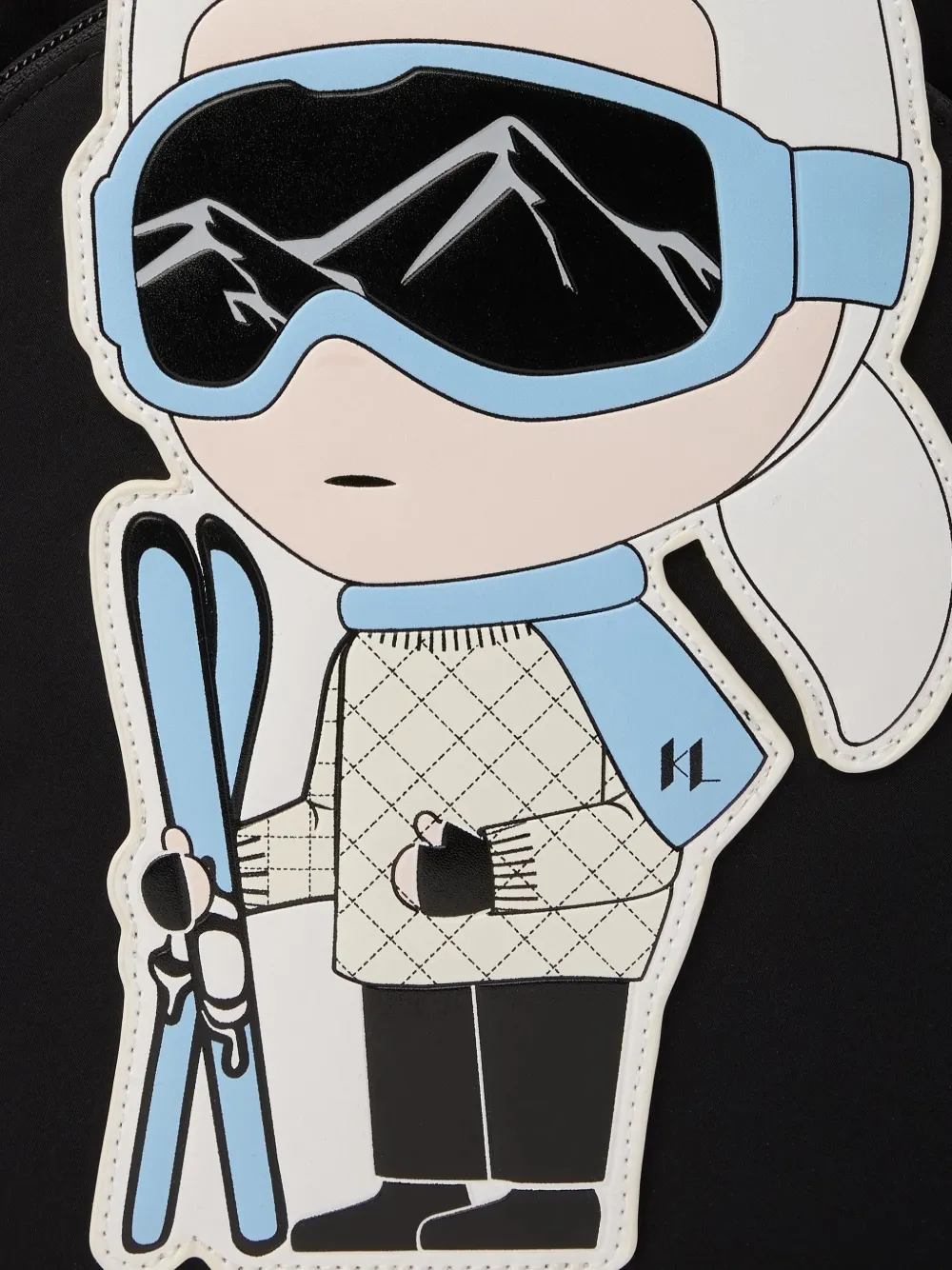 Karl Lagerfeld Kids Ikon Karl rugzak met ritssluiting Zwart