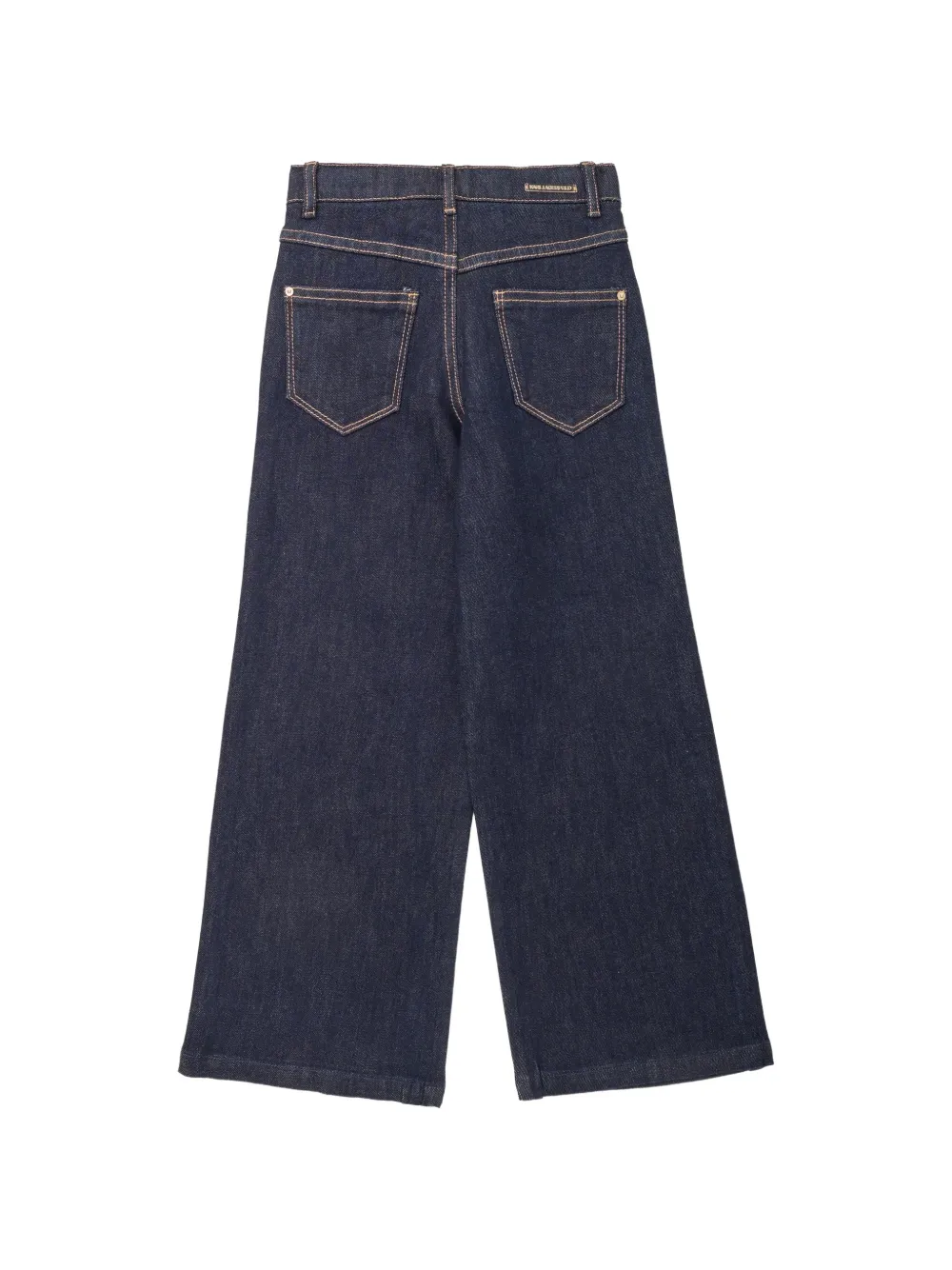 Karl Lagerfeld Kids Jeans verfraaid met stras en wijde pijpen Blauw