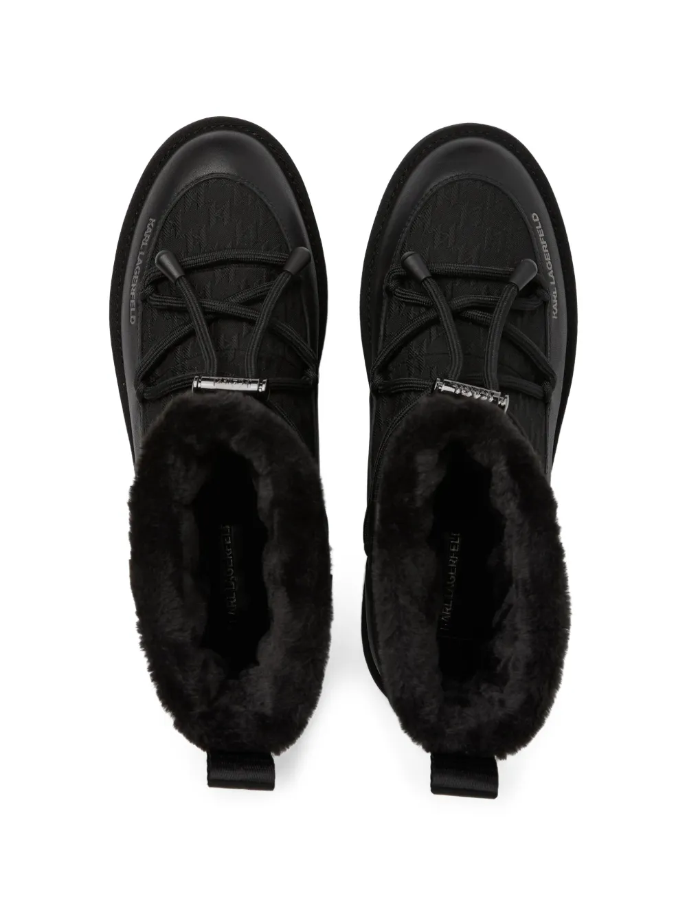 Karl Lagerfeld thermo mid-lace boots Zwart