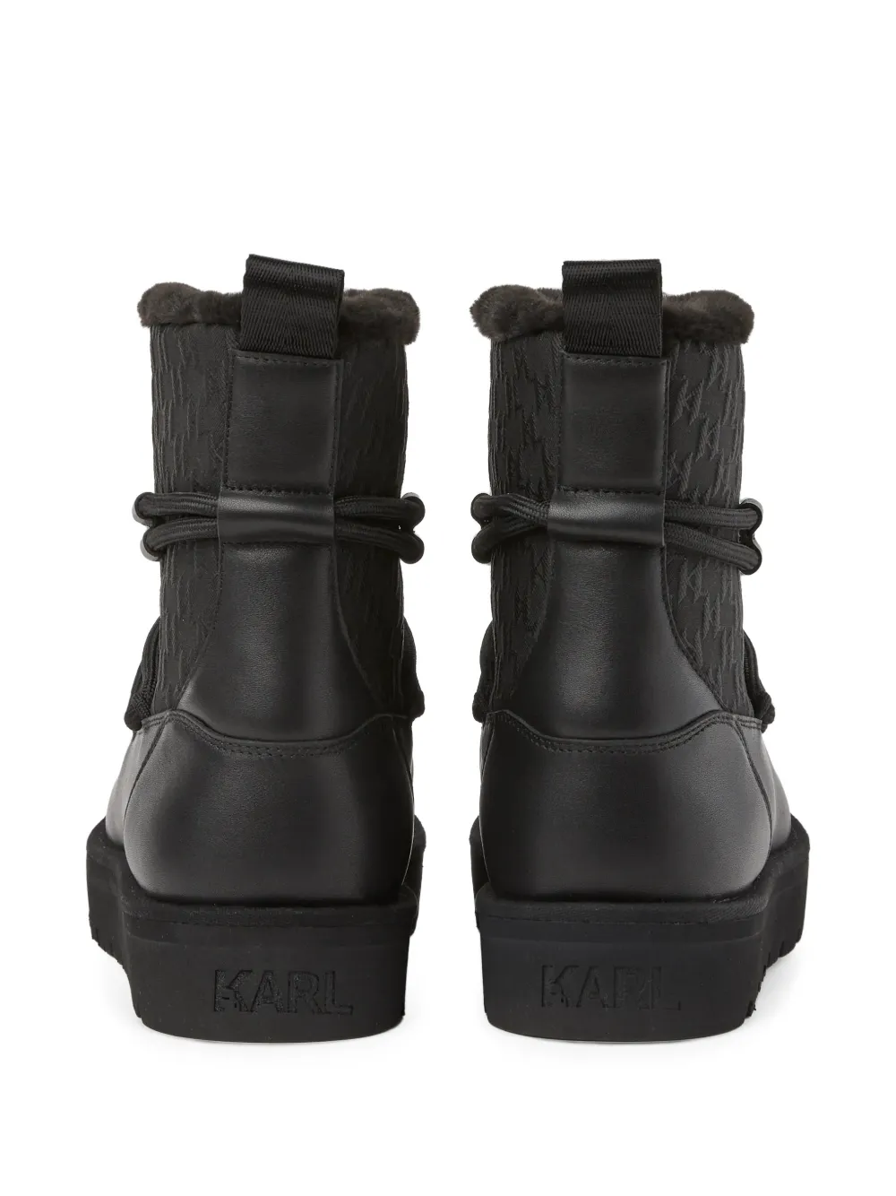 Karl Lagerfeld thermo mid-lace boots Zwart