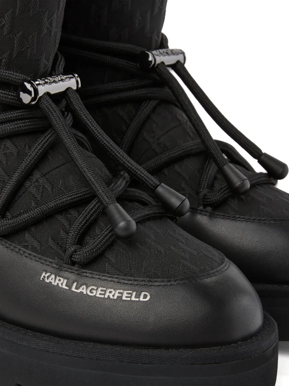Karl Lagerfeld thermo mid-lace boots Zwart