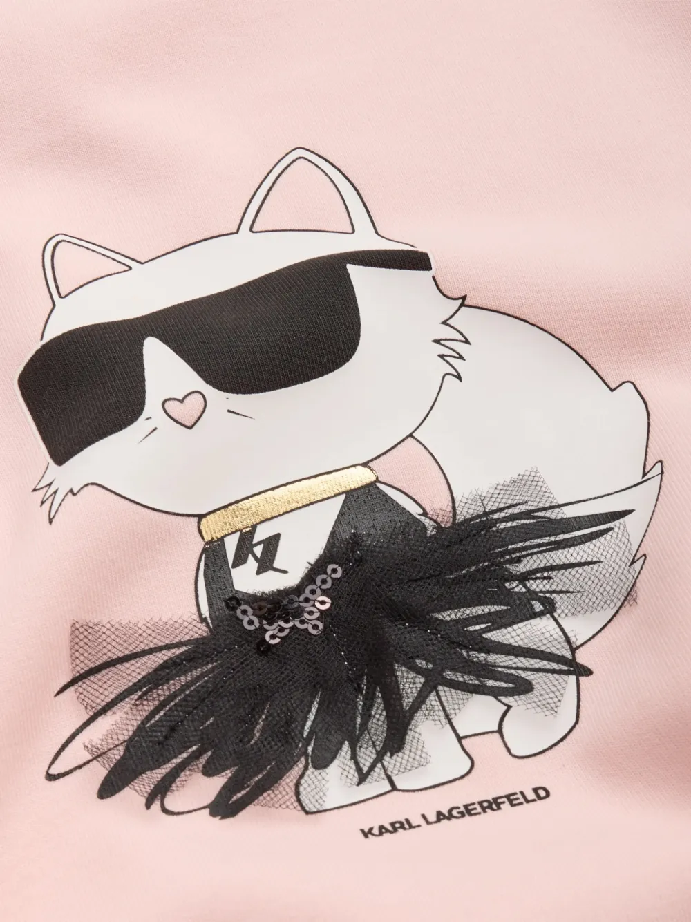 Karl Lagerfeld Kids Ikonik Choupette sweater Roze