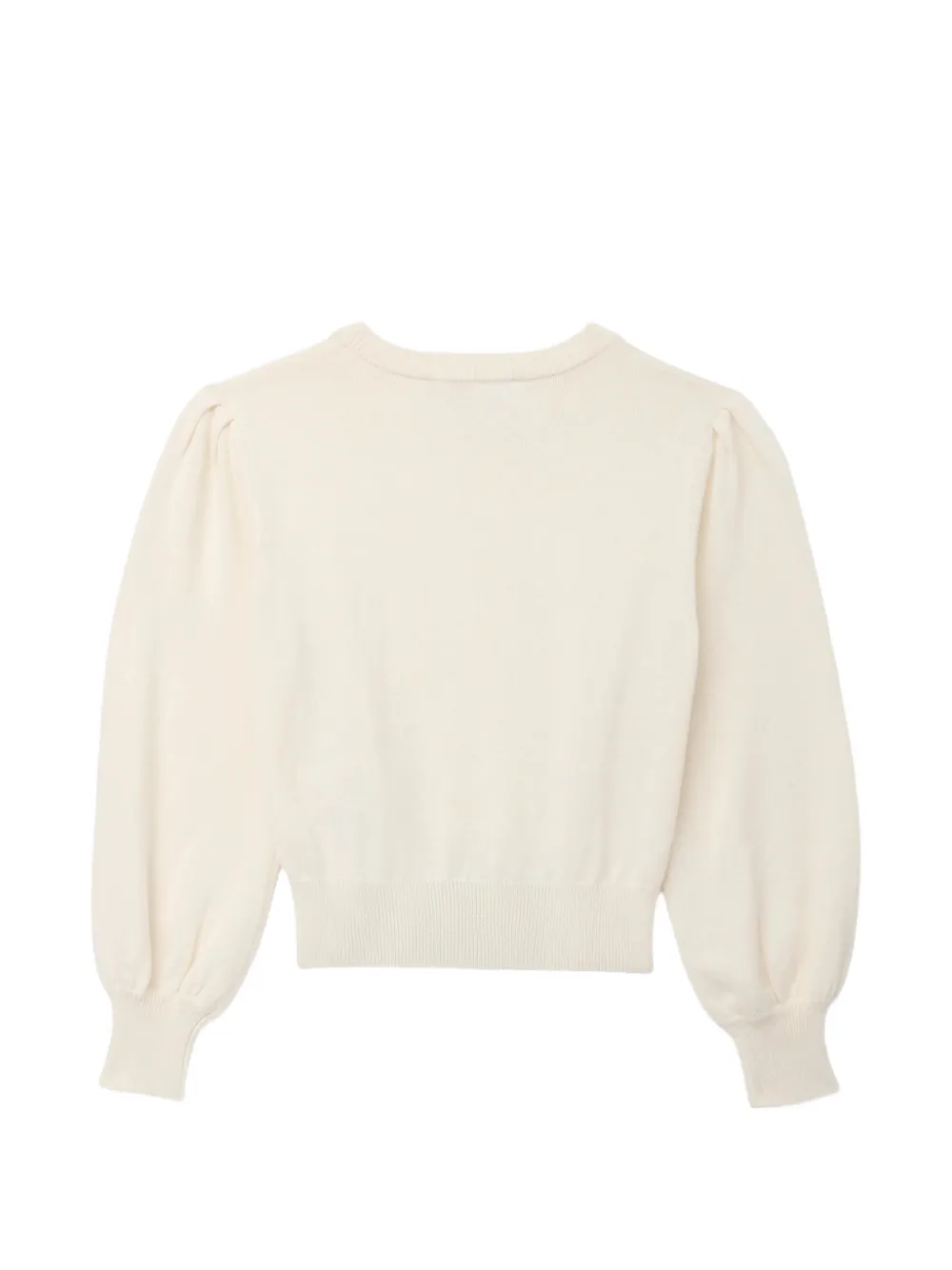 Karl Lagerfeld Kids Trui met pofmouwen verfraaid met kralen Beige