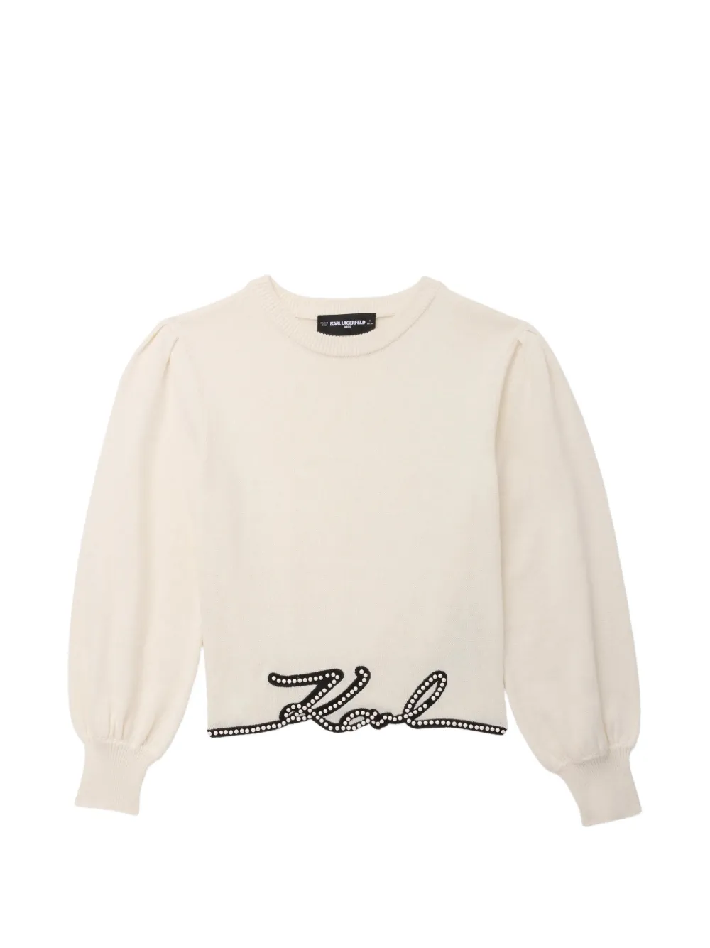 Karl Lagerfeld Kids Maglione con maniche a palloncino - Toni neutri