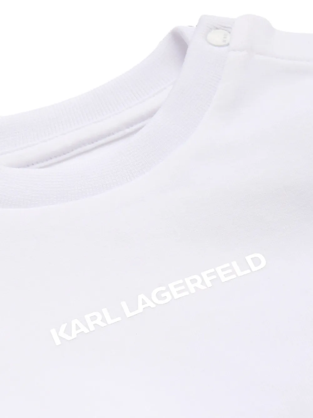 Karl Lagerfeld Kids Sweater en rok met ruches Wit