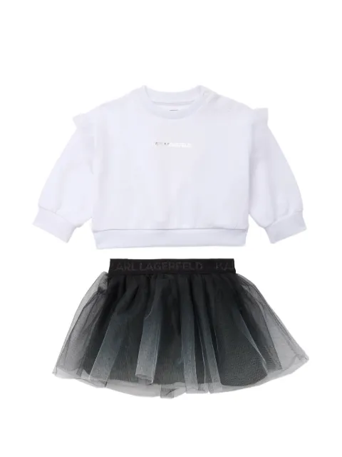 Karl Lagerfeld Kids ruffled-detail sweatshirt and skirt set
