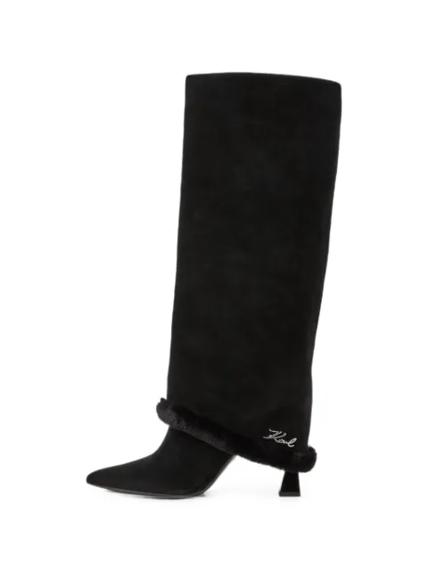 Karl Lagerfeld botas altas Debutante con diseño plegable