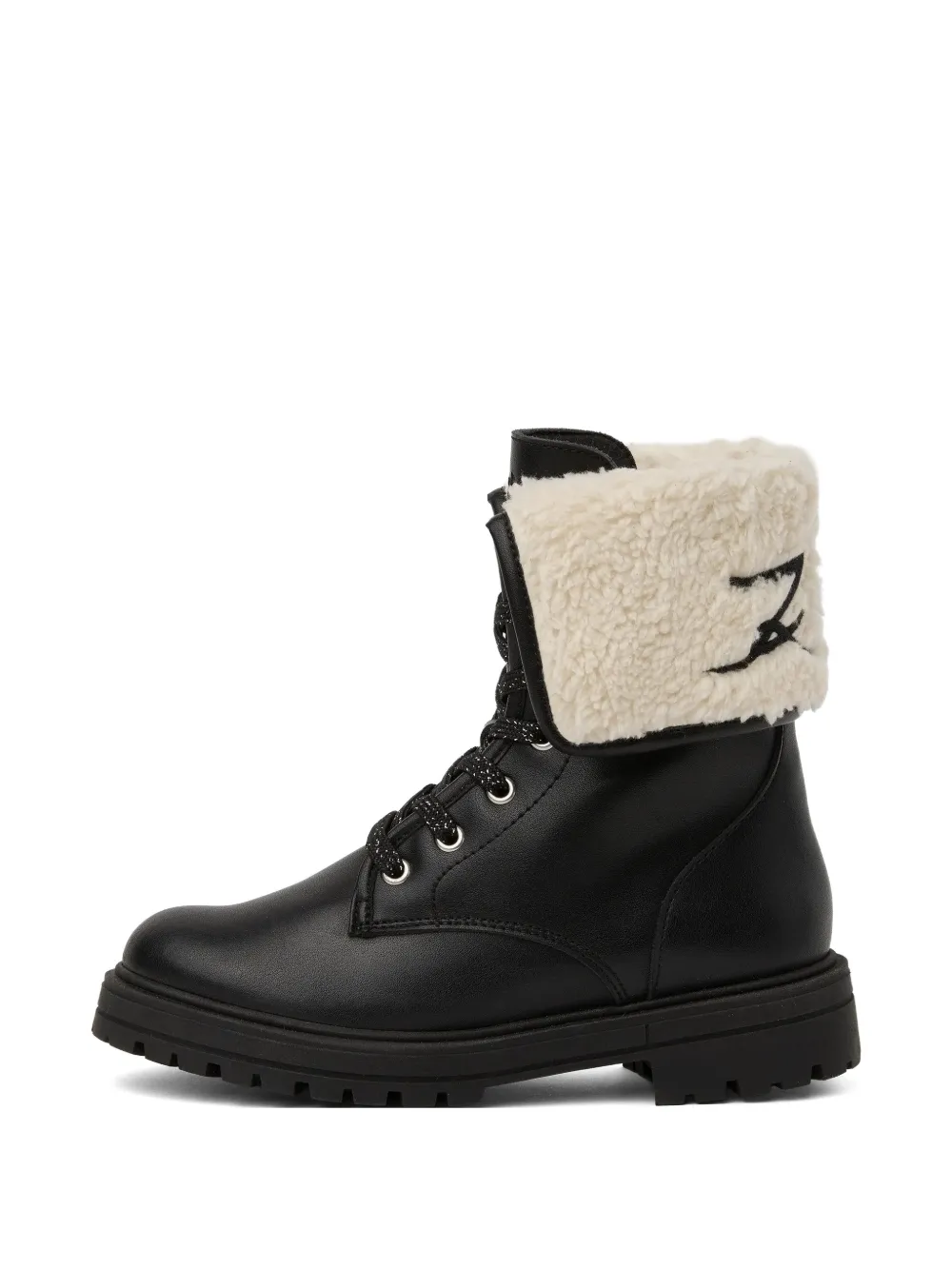 Karl Lagerfeld Kids Stivali in shearling - Nero