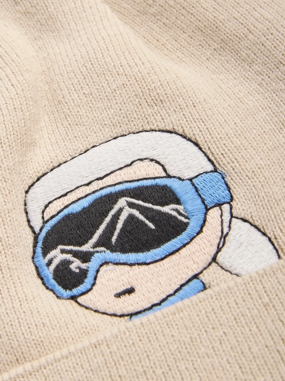Karl Lagerfeld Kids Ikonik Karl muts met borduurwerk Beige