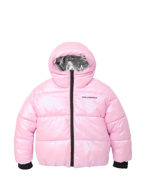 Karl Lagerfeld Kids reversible hooded puffer jacket