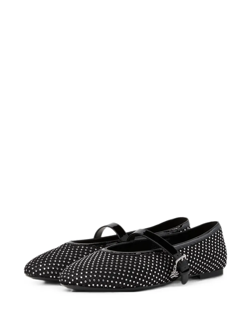 Karl Lagerfeld Ballerine Karo con cristalli - Nero