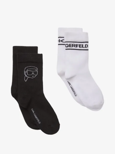 Karl Lagerfeld Kids logo-detail socks (set of two)