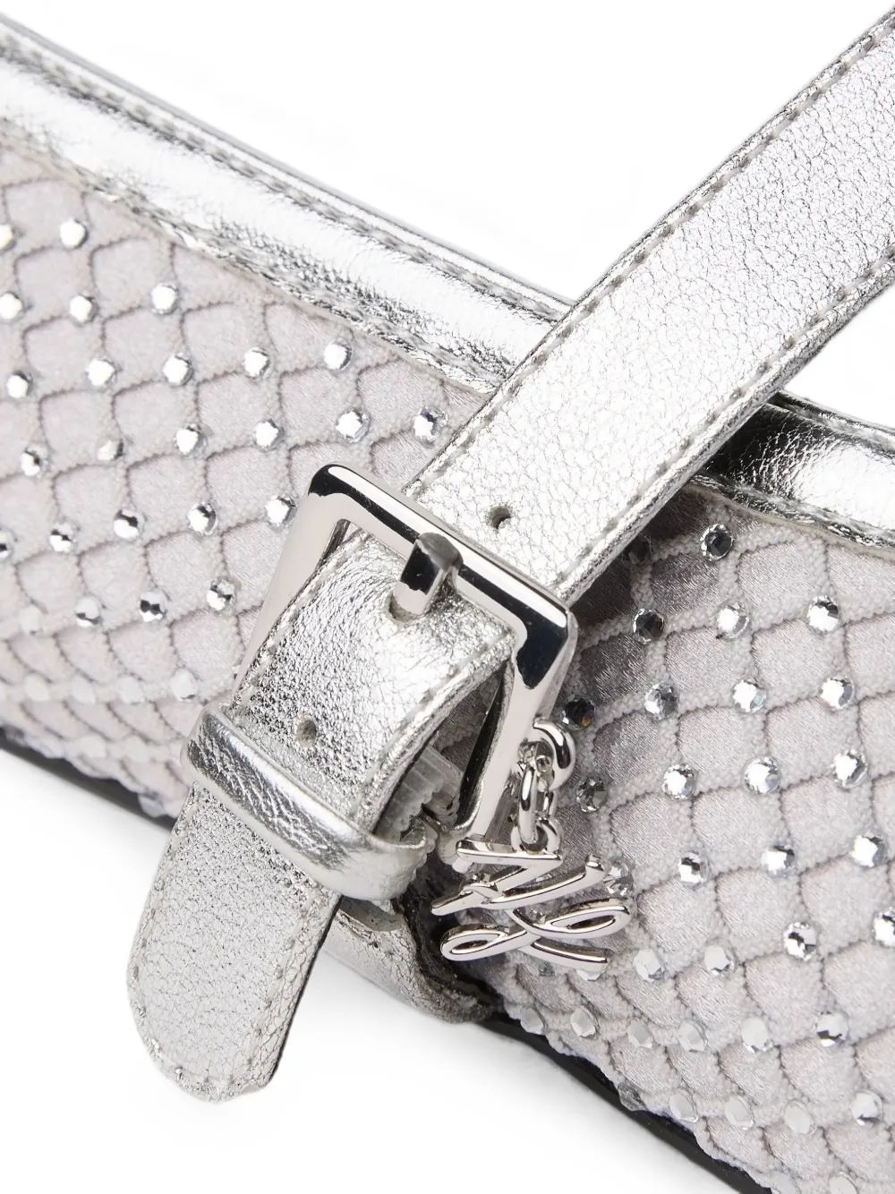 Karl Lagerfeld Karo gemstone Mary Jane flats Grijs