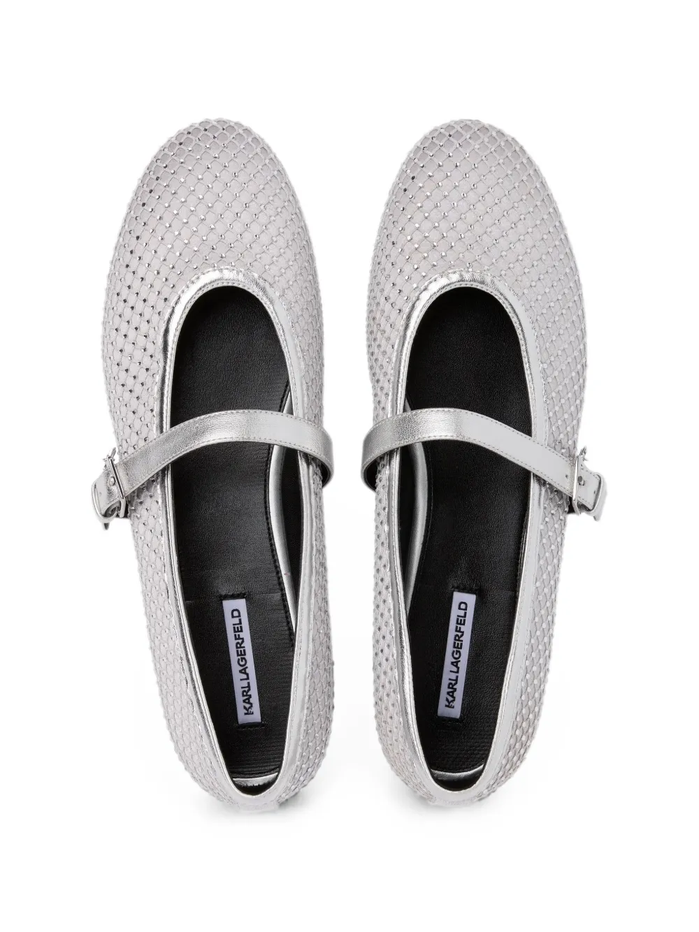 Karl Lagerfeld Karo gemstone Mary Jane flats Grijs