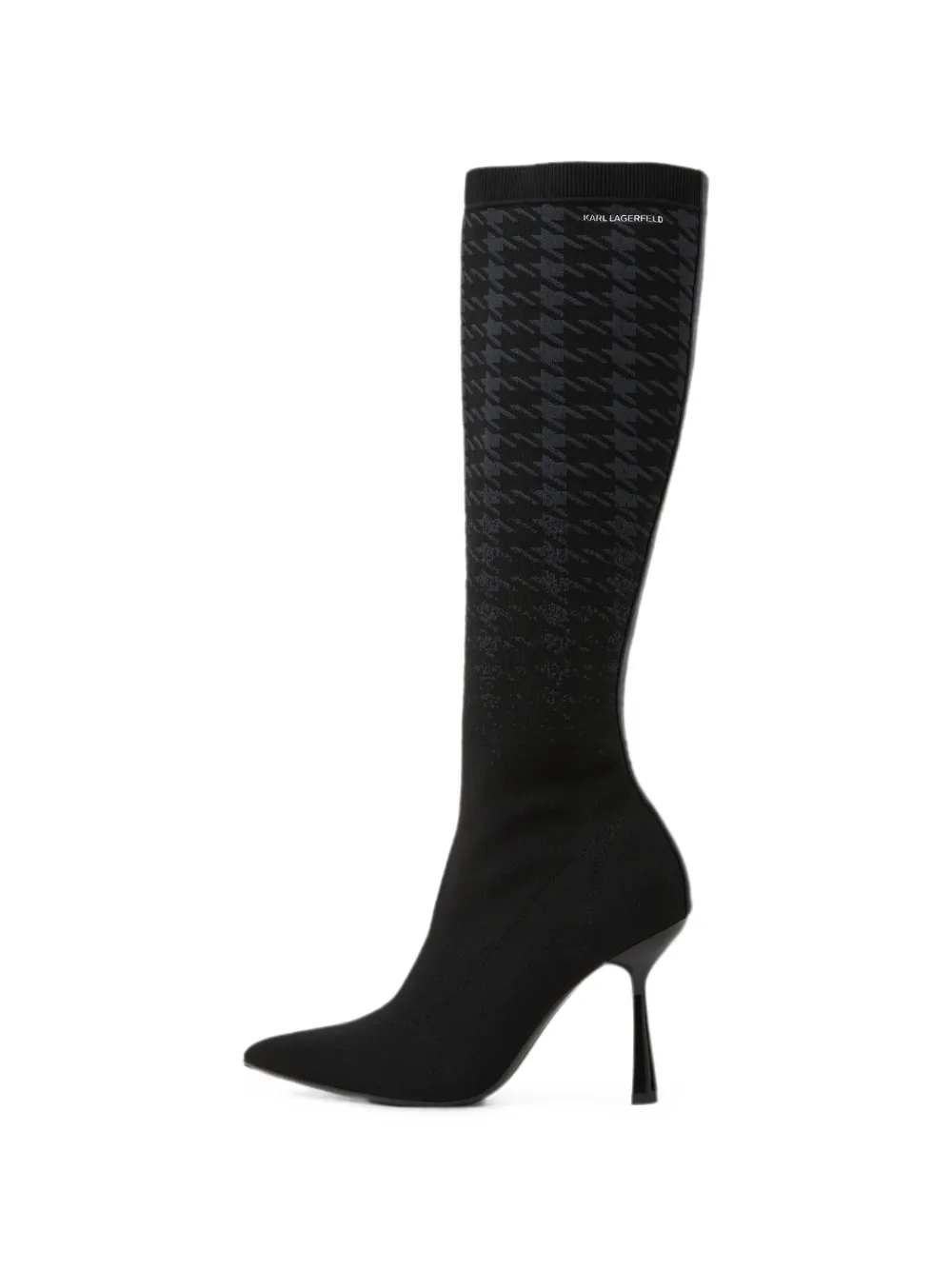 Karl Lagerfeld Pandara gradient high-leg knit boots Zwart