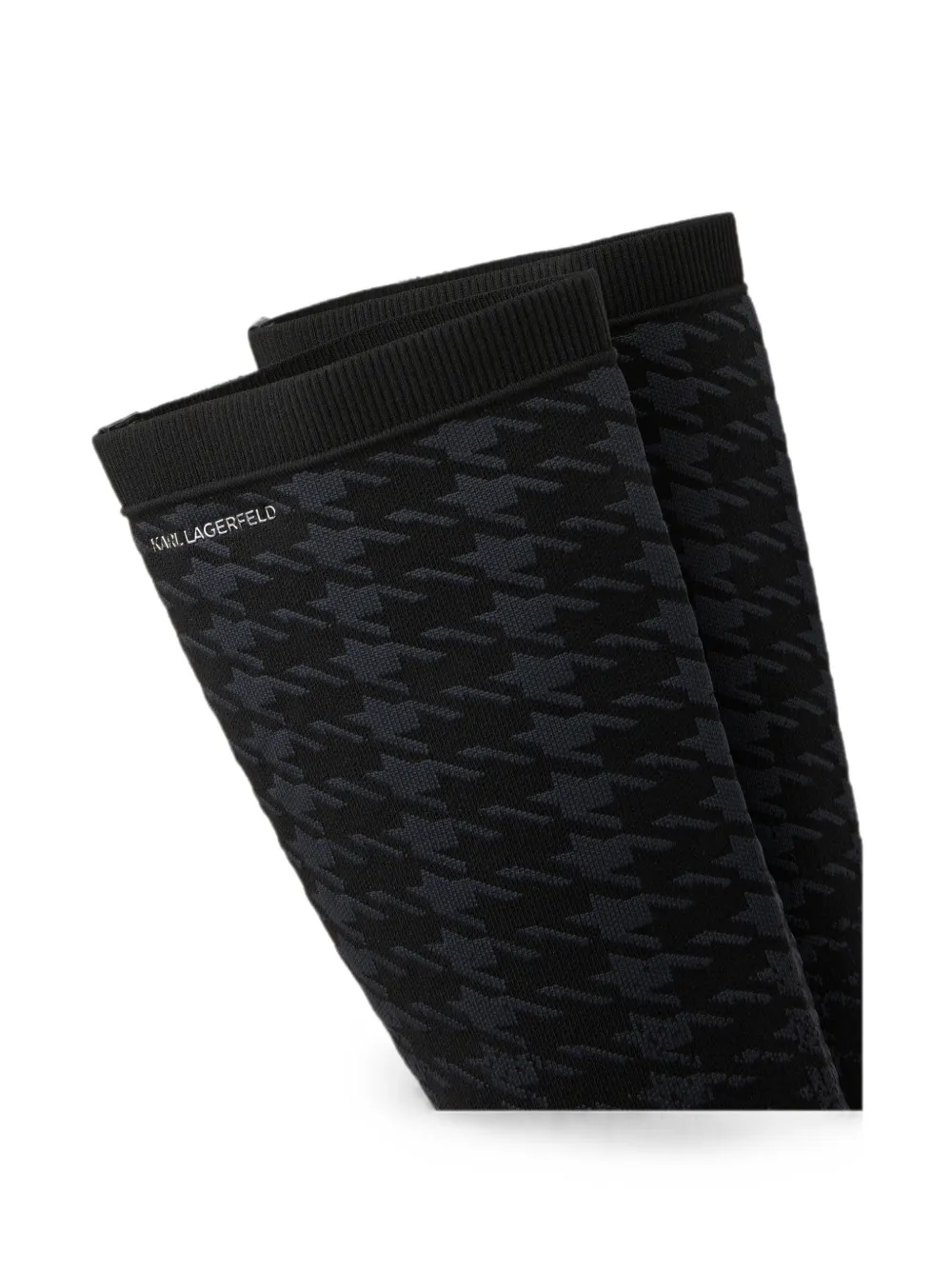 Karl Lagerfeld Pandara gradient high-leg knit boots Zwart