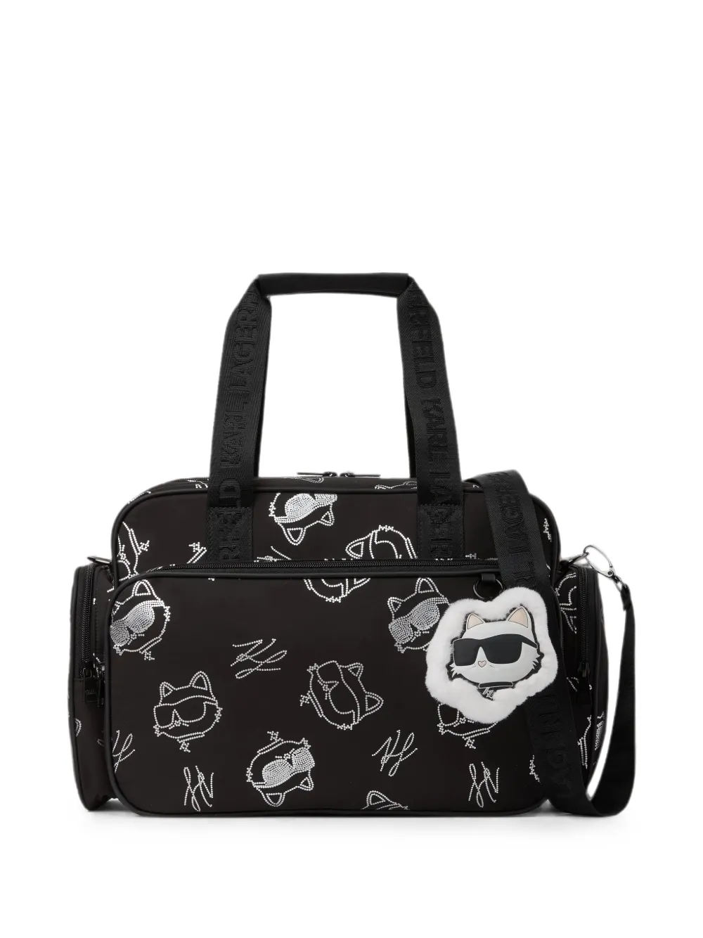 Karl Lagerfeld Kids Wickeltasche mit Choupette-Print - Schwarz
