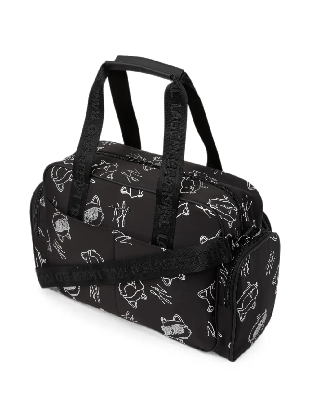 Karl Lagerfeld Kids Luiertas met Choupette-print Zwart