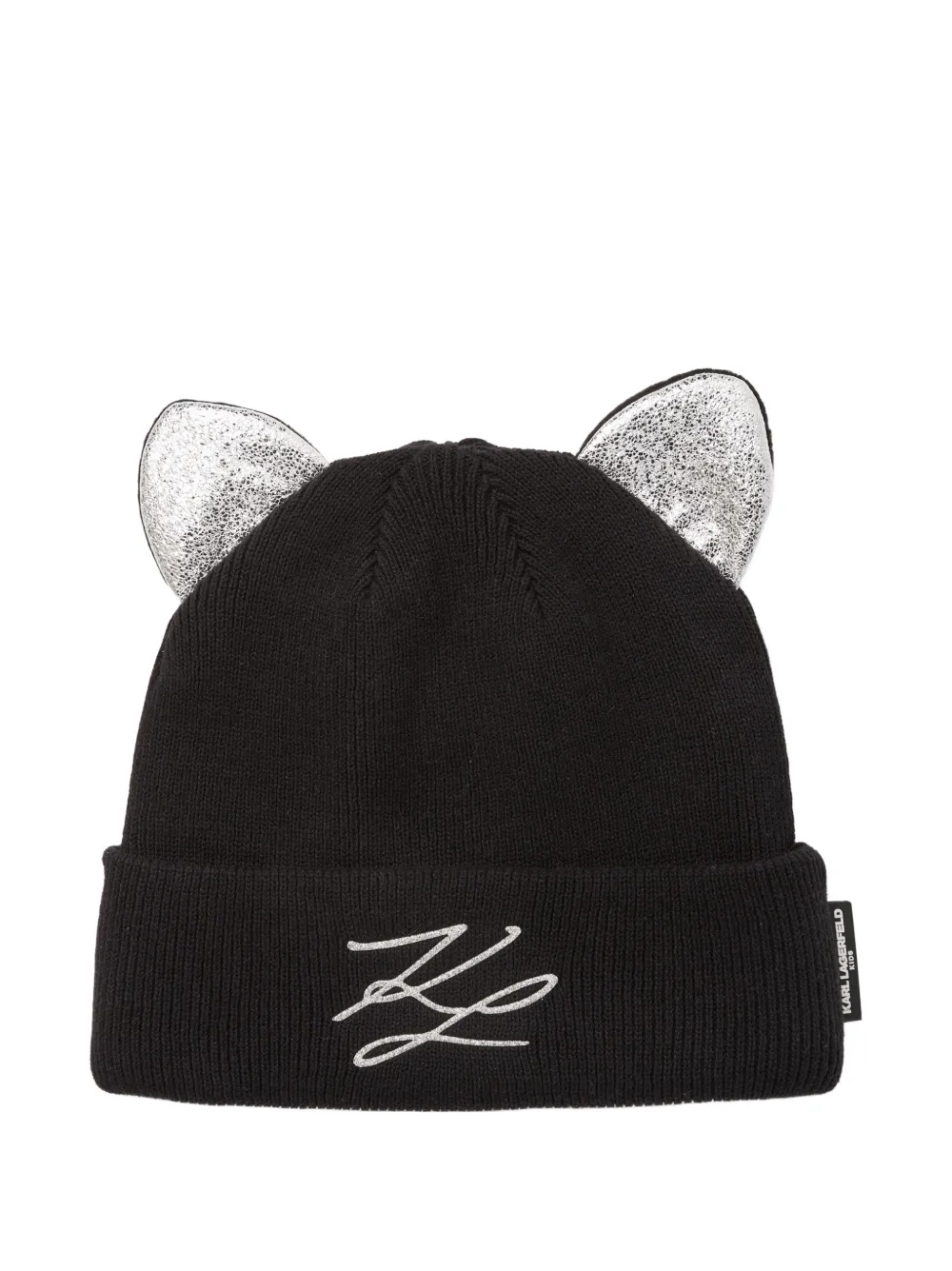 Karl Lagerfeld Kids Berretto con orecchie Choupette - Nero