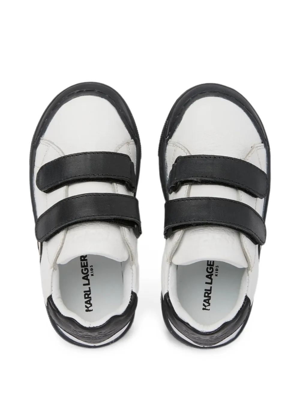 Karl Lagerfeld Kids touch-strap trainers Wit