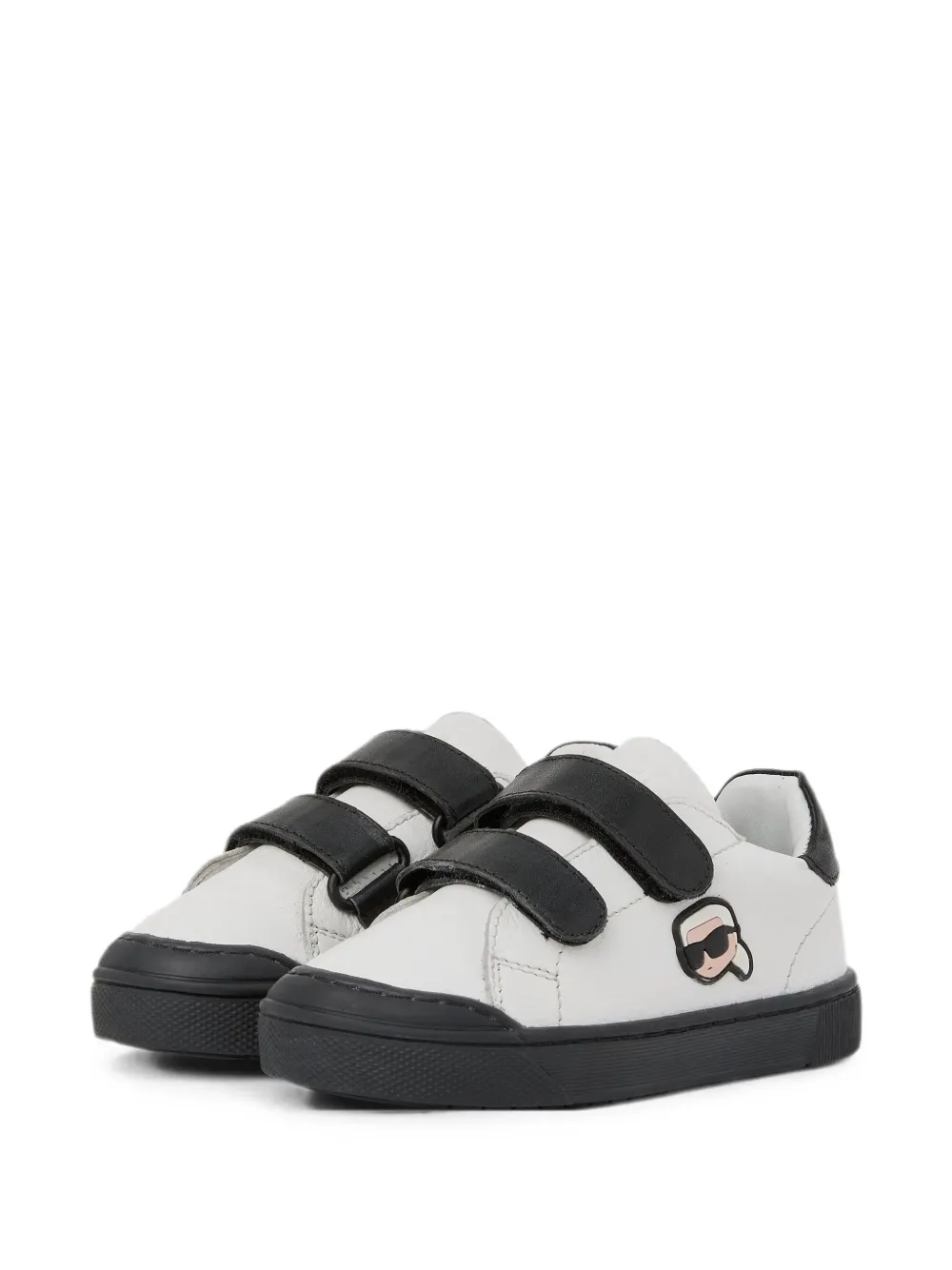 Karl Lagerfeld Kids touch-strap trainers Wit