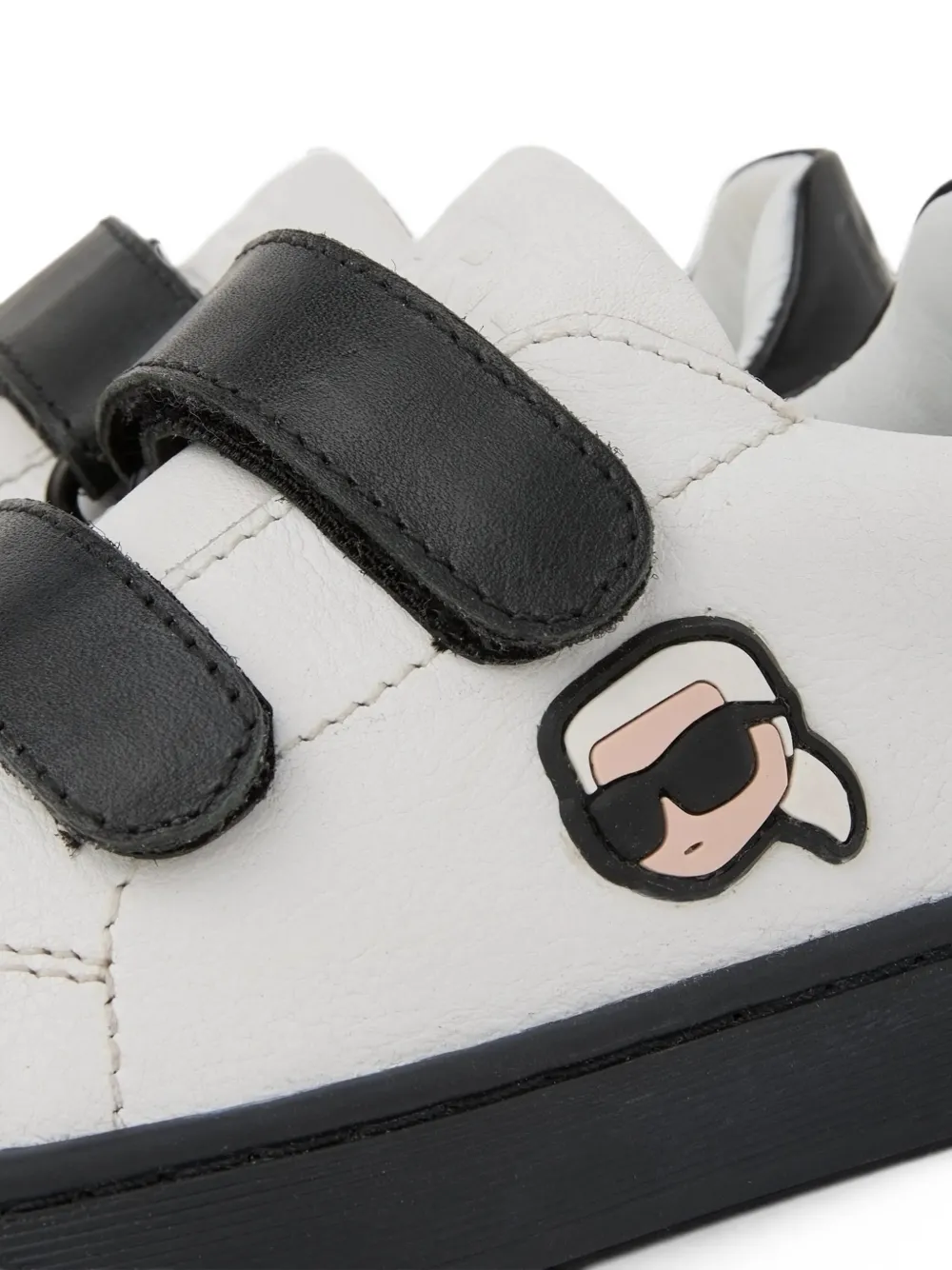 Karl Lagerfeld Kids touch-strap trainers Wit