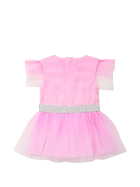 Karl Lagerfeld Kids logo-waistband ruffled dress