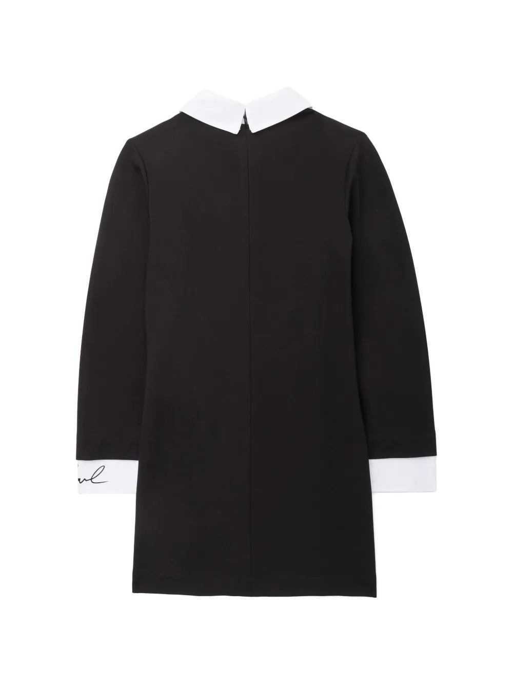 Karl Lagerfeld Kids Jurk met gelaagd effect en logoprint Zwart