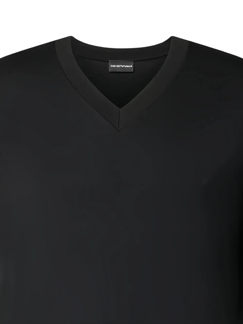 Emporio Armani T-shirt met V-hals Zwart