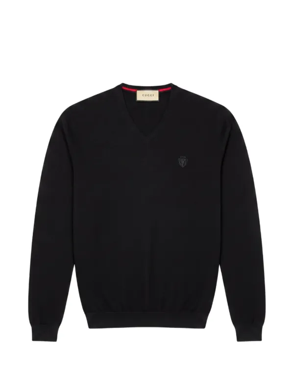 Gucci Vネック セーター | ブラック | FARFETCH JP