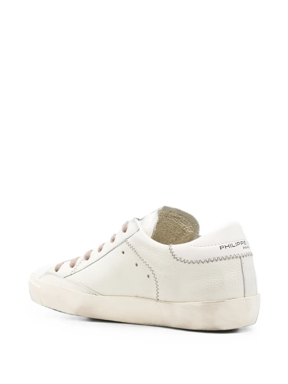 Philippe Model Paris PRSX Low logo-patch panelled sneakers Wit