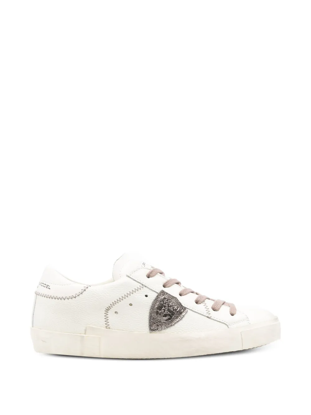 Philippe Model Paris PRSX Low logo-patch panelled sneakers Wit