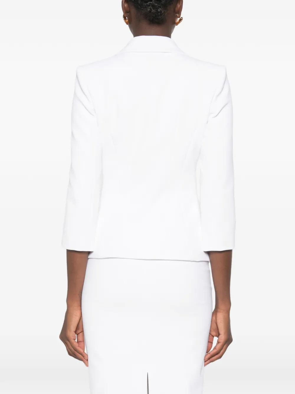 Elisabetta Franchi Jack met cropped mouwen Wit